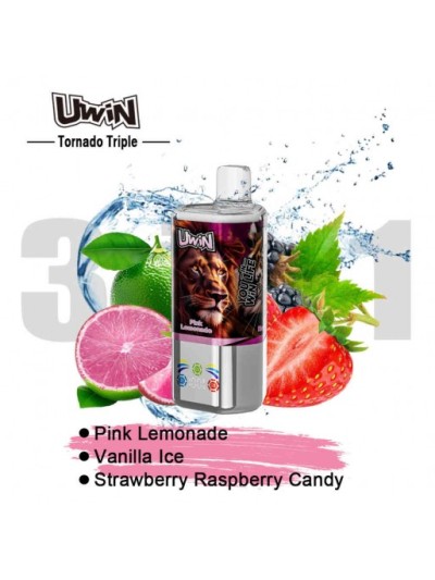 Pink Lemonade/Vanilla Ice/ Strawberry Raspberry Candy - Uwin Tornado Triple 60K 5%