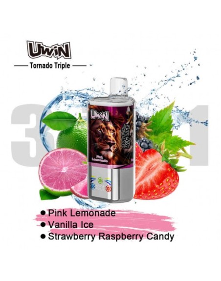 Pink Lemonade/Vanilla Ice/ Strawberry Raspberry Candy - Uwin Tornado Triple 60K 5%