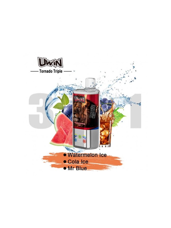 Watermelon Ice/ Cola Ice/ Mr Blue - Uwin Tornado Triple 60K 5%