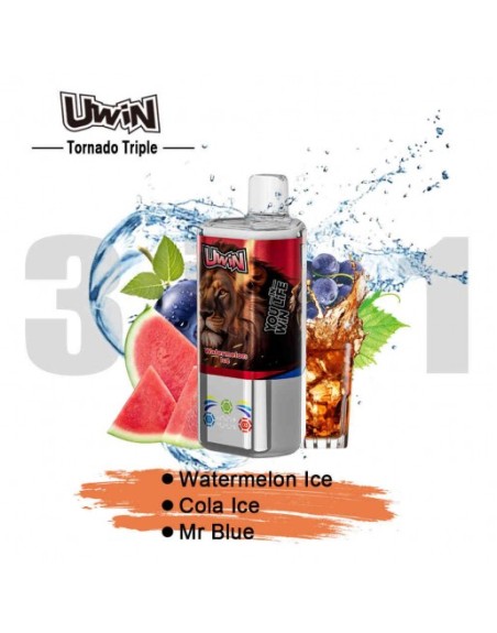 Watermelon Ice/ Cola Ice/ Mr Blue - Uwin Tornado Triple 60K 5%