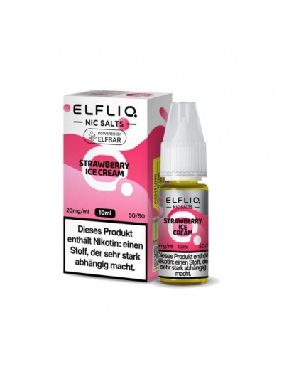 Strawberry Ice Cream / Fraice Glace  - ELFLIQ Liquid 20 mg. 10 ml.