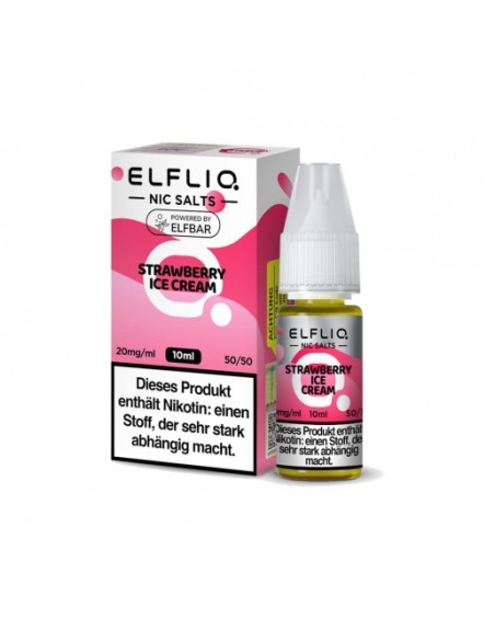 Strawberry Ice Cream / Fraice Glace  - ELFLIQ Liquid 20 mg. 10 ml.